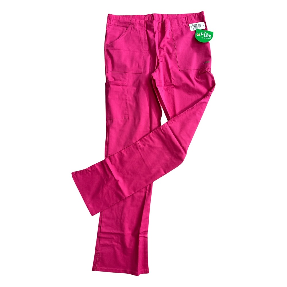 Urbane uFlex Pink Scrub Pants Womens Size TXS‎ Medical Nursing Drawstring NWT